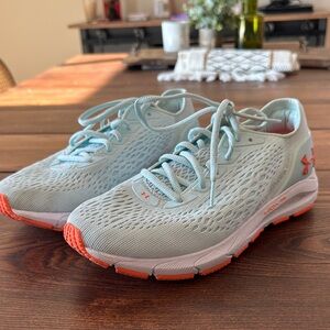 Under Armour Women's Sky Blue and Orange Athletic Shoes